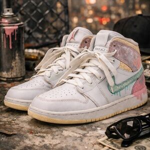 Nike Air Jordan 1 Mid SE Pastel Luxe / Statement Sneaker / Elevated Streetwear